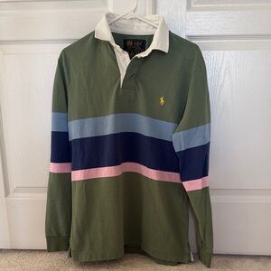 Ralph Lauren Green Long Sleeve with Stripes